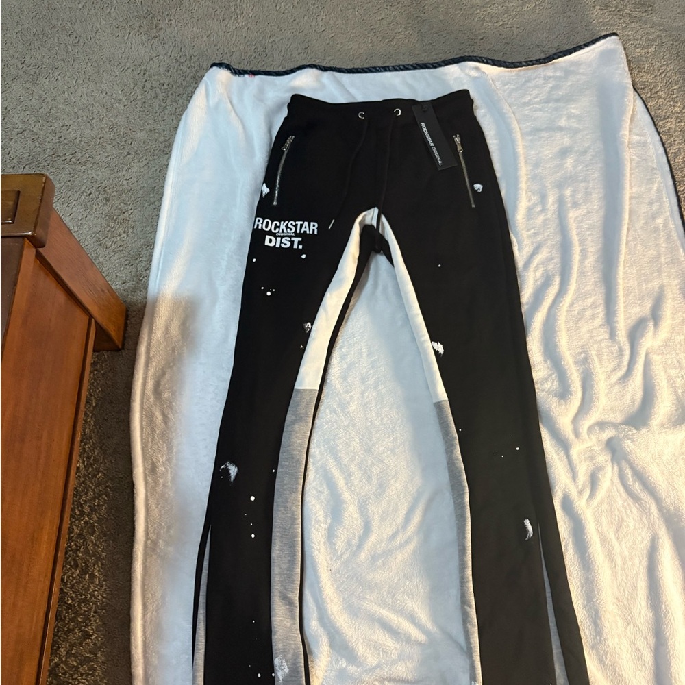 Rockstar Dist. Black Wide Leg Pants